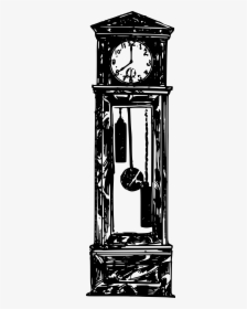 Clipart - Black Grandfather Clock Clipart, HD Png Download, Transparent PNG
