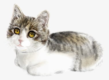 Cat Kitten Illustration - Cute Cat Png, Transparent Png, Transparent PNG