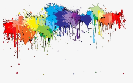 Rainbow Paint Splatter White Background , Png Download - Rainbow Paint Splatter, Transparent Png, Transparent PNG