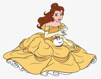 Belle With Book Clipart Jpg Library Library Pin By - Beauty And The Beast Belle Sitting, HD Png Download, Transparent PNG