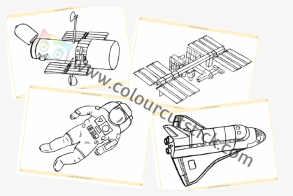 Space Items Colouring Ccs Cover - Sketch, HD Png Download, Transparent PNG