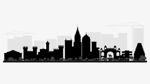 Silhouette Bangalore Skyline , Png Download - Bangalore Skyline Silhouette, Transparent Png, Transparent PNG