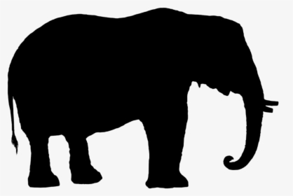 Silhouette Elephant Clipart Black And White, HD Png Download, Transparent PNG