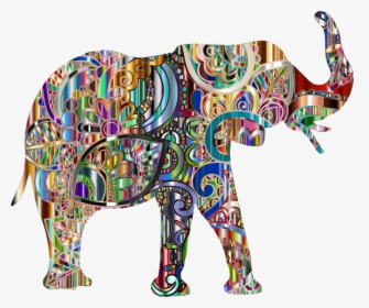 Visual Arts,wildlife,art - Decorative Elephant Png, Transparent Png, Transparent PNG