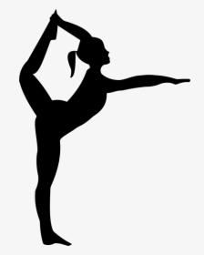 Silhouette Clipart Cheerleader - Gymnastics Silhouette, HD Png Download, Transparent PNG