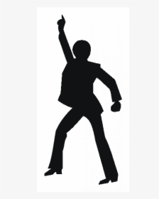 Disco 1970s Dance Silhouette - Male Disco Dancer Silhouette, HD Png Download, Transparent PNG