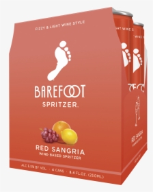 Barefoot Red Sangria 187ml 4pk - Barefoot Rose Spritzer Price, HD Png Download, Transparent PNG