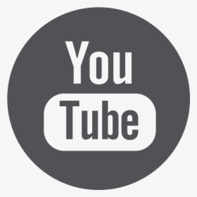 Youtube Logo Grey Round, HD Png Download, Transparent PNG