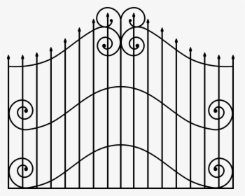Gate Clip Art Black And White, HD Png Download, Transparent PNG