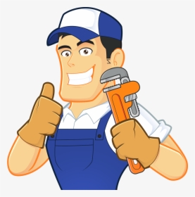 Handyman Clipart Maintenance Guy - Plumbing Repair Cartoon Png, Transparent Png, Transparent PNG