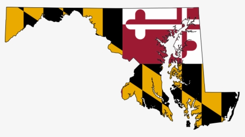 Maryland Flag Map, HD Png Download, Transparent PNG