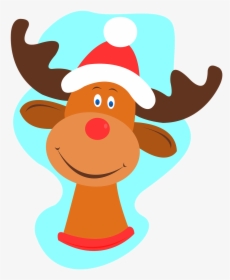Rudolph The Red Nosed Reindeer S Head Clipart , Png - Cartoon Face Rudolph The Red Nosed Reindeer, Transparent Png, Transparent PNG