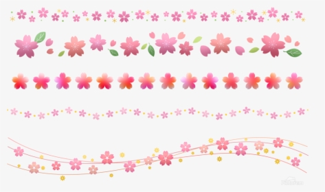 Sakura Border Cherry Blossom Print - Cherry Blossom, HD Png Download, Transparent PNG