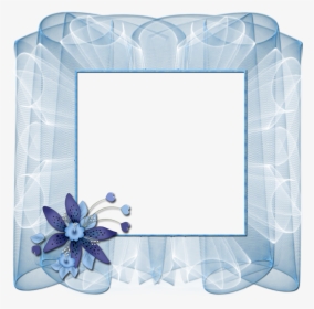 Beautiful Transparent Blue Frame With Flower Gallery - Transparent Beautiful Borders And Frames, HD Png Download, Transparent PNG