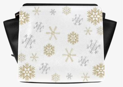 Silver And Gold Snowflakes On A White Background 2 - Handbag, HD Png Download, Transparent PNG