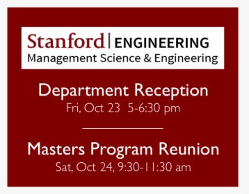 Ms&e Reunion Logo - Stanford University, HD Png Download, Transparent PNG