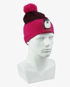 Children Winter Hats With A Pom Pom And Led Light - Beanie, HD Png Download, Transparent PNG