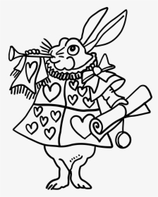 Transparent Herald Clipart - Drawing White Rabbit From Alice And Wonderland, HD Png Download, Transparent PNG