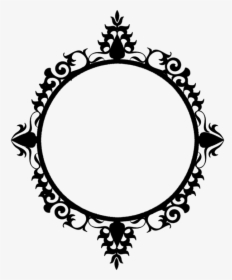 Circle Frame - Mirror Frame Black And White, HD Png Download, Transparent PNG