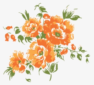 Flower Orange Blossom Clip Art - Orange Flower Clipart, HD Png Download, Transparent PNG