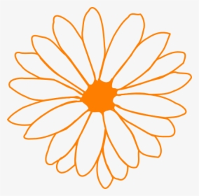 Orange Flower Svg Clip Arts - Flower Clipart Black And White Png, Transparent Png, Transparent PNG