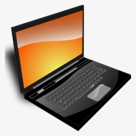 Notebook Clipart Orange - Laptop Clip Art, HD Png Download, Transparent PNG