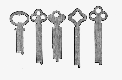 This Is A Fun Vintage Key Collage Sheet Of 5, Vintage - Sketch, HD Png Download, Transparent PNG