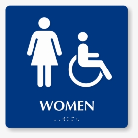 Women Handicap Bathroom Sign, HD Png Download, Transparent PNG