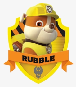 It S Rubble Press 4 To Hear From The Construction Pup - Stickers Paw Patrol Rubble, HD Png Download, Transparent PNG