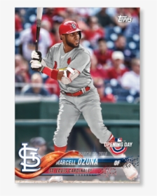 Marcell Ozuna 2018 Topps Opening Day Baseball Base - Baseball Player, HD Png Download, Transparent PNG