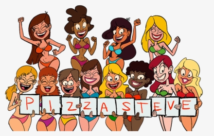 Uncle Grandpa Pizza Steve S Babes , Png Download - Uncle Grandpa Pizza Steve Girls, Transparent Png, Transparent PNG
