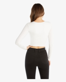 Bria Ls Crop Top In Colour Bright White - Photo Shoot, HD Png Download, Transparent PNG