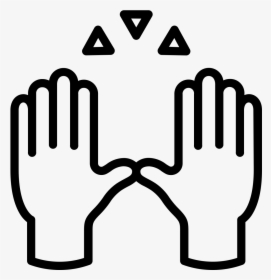 Praise Emoji Black And White, HD Png Download, Transparent PNG