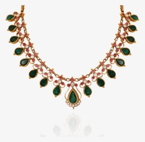 Ethnic Emerald Gold Necklace, HD Png Download, Transparent PNG