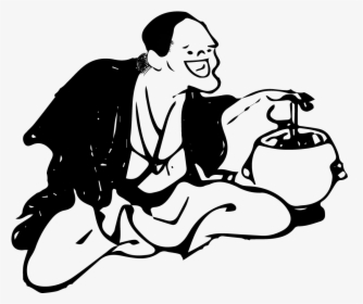 Free Ukiyo-e Illustration Of Laughing Man - Illustration, HD Png Download, Transparent PNG