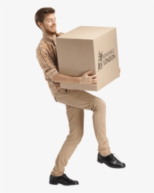 Man Carrying Box Png, Transparent Png, Transparent PNG