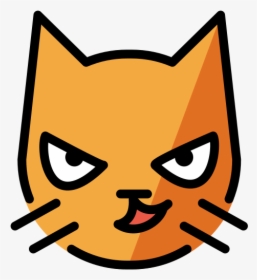 Smiling Cat Face Vector, HD Png Download, Transparent PNG