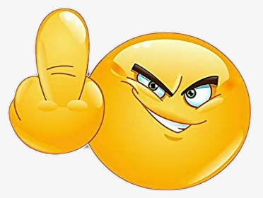 #fuck Emoji - Middle Finger Emoticon, HD Png Download, Transparent PNG