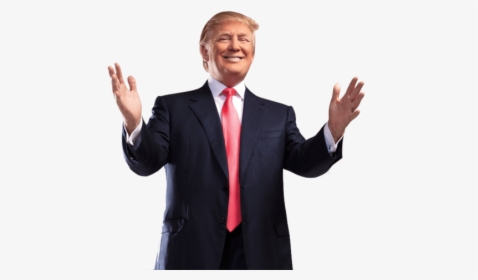 Happy Open Hands Trump - Full Body Donald Trump Png, Transparent Png, Transparent PNG