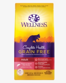 Wellness Complete Health Grain Free Adult Salmon & - Wellness Grain Free Cat Food, HD Png Download, Transparent PNG