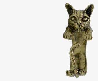 Vintage Style Cat-figured Ring - Figurine, HD Png Download, Transparent PNG