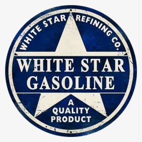 Vintage White Star Gasoline Sign Vintage Auto, Vintage - Emblem, HD Png Download, Transparent PNG