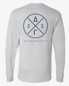 Dg Fall Retreat Ash Grey Back - Long-sleeved T-shirt, HD Png Download, Transparent PNG