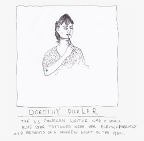 Dorothy Parker Transparent Bck - Sketch, HD Png Download, Transparent PNG