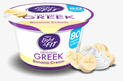 Banana Cream Greek Yogurt - Light And Fit Greek Yogurt Key Lime, HD Png Download, Transparent PNG