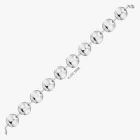Sterling Silver Diamond Cut Round Bead Chain In Sterling - Necklace, HD Png Download, Transparent PNG