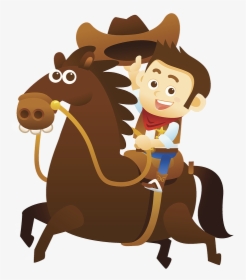 Cowgirl On Horse Png - Cowboy And Horse Png, Transparent Png, Transparent PNG