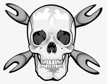 Skull And Crossed Wrench Transparent, HD Png Download, Transparent PNG