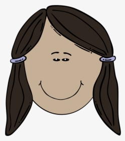 Head,neck,fictional Character - Black Hair Girl Clipart, HD Png Download, Transparent PNG