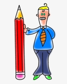Man With Pencil Clipart, HD Png Download, Transparent PNG